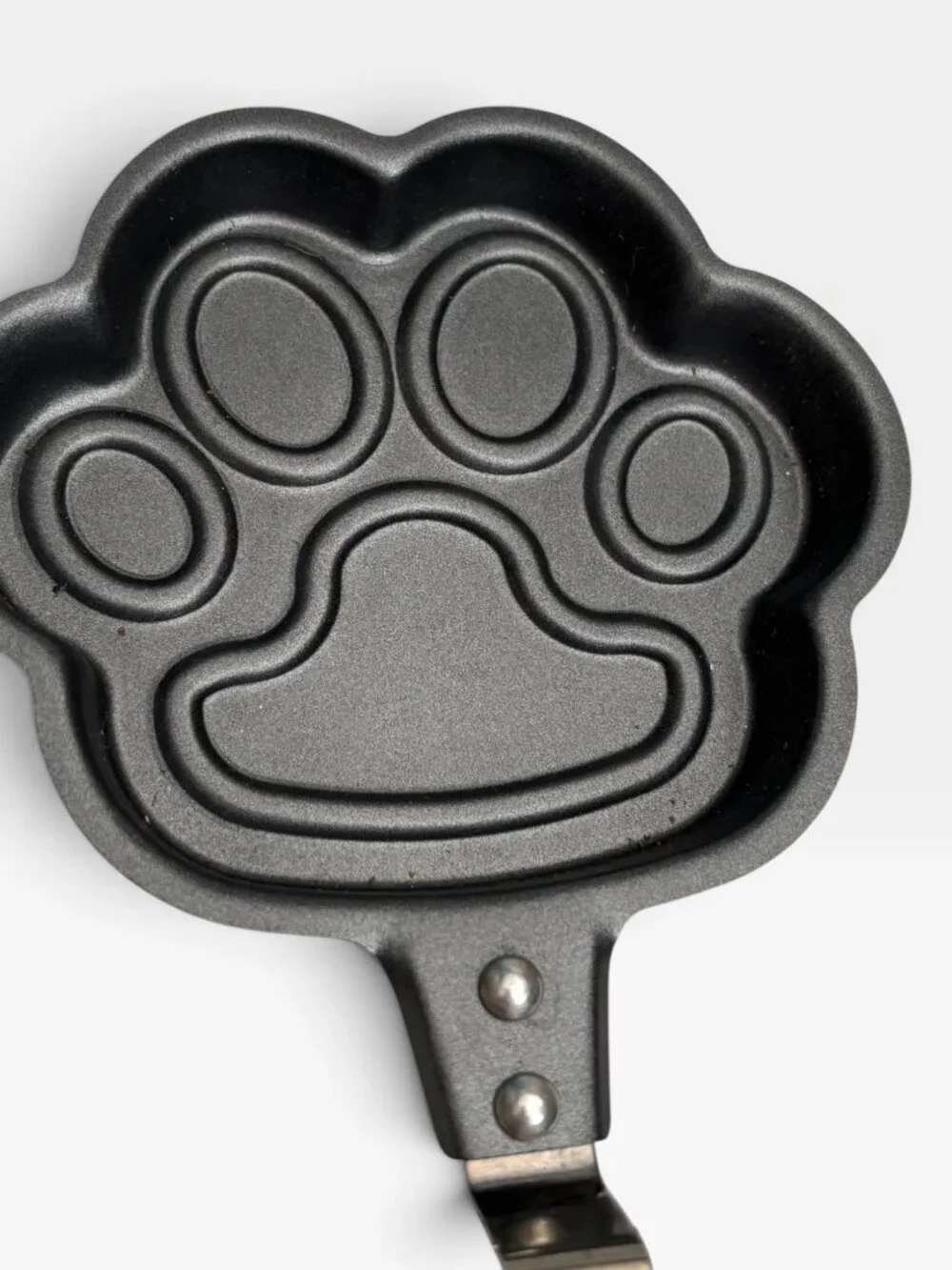Paw-Shaped Nonstick Mini Frying Pan With Black Handle For Pancakes & Eggs